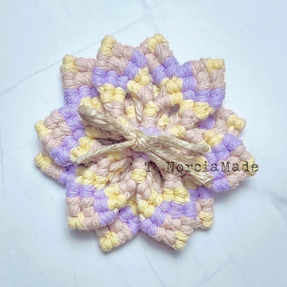 Sunrise Macrame 2pc Coaster Set